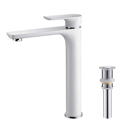 Kibi Tender-T Single Handle Bathroom Vessel Sink Faucet with Pop Up Drain C-KBF1020CW-KPW101CH
